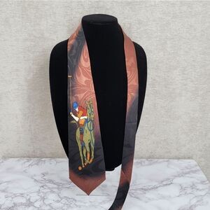 Enigma Vintage Polo Player Sport Horse Equestrian Necktie Men's Tie